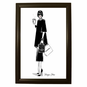 Plakát v černém rámu Piacenza Art Chanel, 33,5 x 23,5 cm