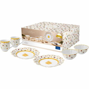 Bílý porcelánový 6dílný set nádobí s vánočním motivem Villeroy & Boch