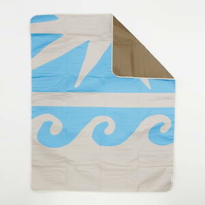 Modro-šedá plážová podložka Sunnylife Wash Me, 175 x 140 cm