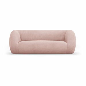 Světle růžová pohovka z textilie bouclé 210 cm Essen – Cosmopolitan Design