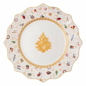 Bílý porcelánový talíř s vánočním motivem Villeroy & Boch, ø 24 cm