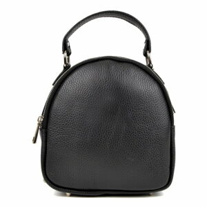 Černý kožený batoh Isabella Rhea, 19 x 10 cm