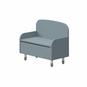 Modrá úložná lavice s opěrkou Flexa Play