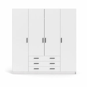 Bílá šatní skříň Tvilum Sprint, 195,5 x 200 cm