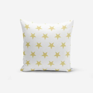 Povlak na polštář s příměsí bavlny Minimalist Cushion Covers Mustard Color Star, 45 x 45 cm