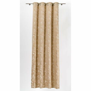 Béžový závěs 135x260 cm Lillies – Mendola Fabrics