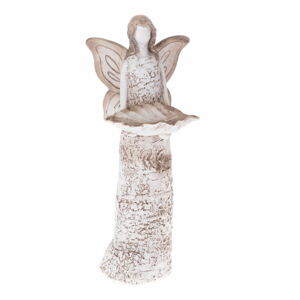 Bílé pítko pro ptáčky ve tvaru anděla Dakls, výška 37 cm
