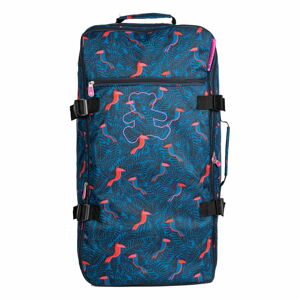 Modrá cestovní taška na kolečkách Lulucastagnette Jungle, 91 l