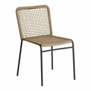Hnědá zahradní židle s ocelovou konstrukcí La Forma Mandyra