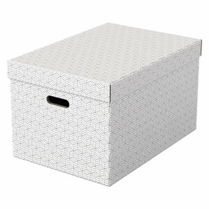 Sada 3 bílých úložných boxů Esselte Home, 35,5 x 51 cm