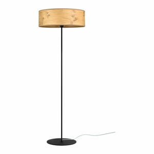 Béžová stojací lampa z dřevěné dýhy Bulb Attack Ocho XL, ⌀ 45 cm
