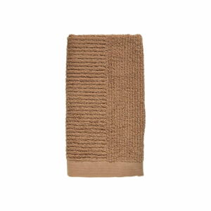 Jantarově hnědý ručník ze 100% bavlny Zone Classic Amber, 50 x 100 cm