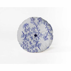 Kulatý dekorativní polštář se sametovým potahem Velvet Atelier Sea, ⌀ 45 cm