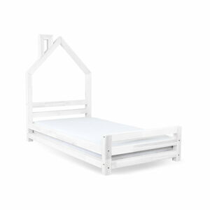 Dětská bílá postel z smrkového dřeva Benlemi Wally, 90 x 200 cm