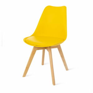 Sada 2 žlutých židlí s bukovými nohami Bonami Essentials Retro